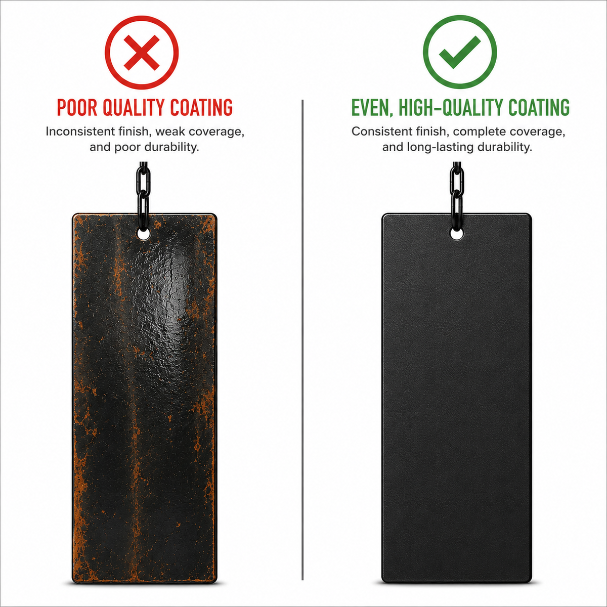 Uneven heat distribution creates inconsistent results.