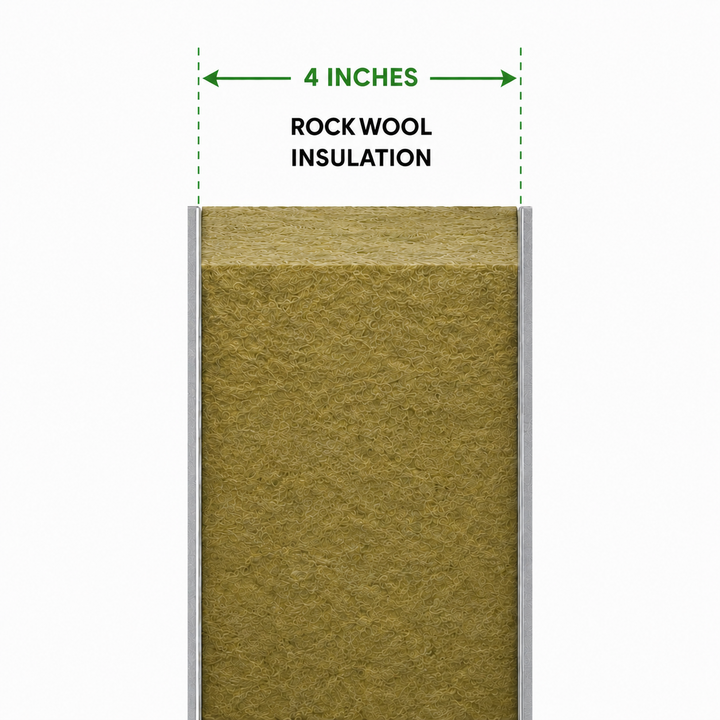 Insulated R10 Rockwool Panels